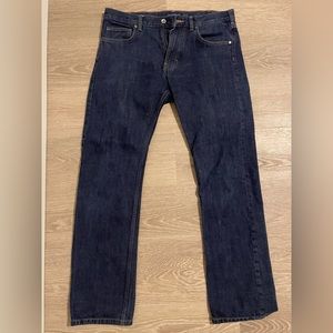 Patagonia Iron Clad jeans made with organic cotton.